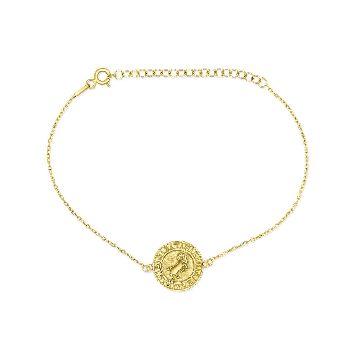 Aries Zodiac 925k Sterling Silver Bracelet