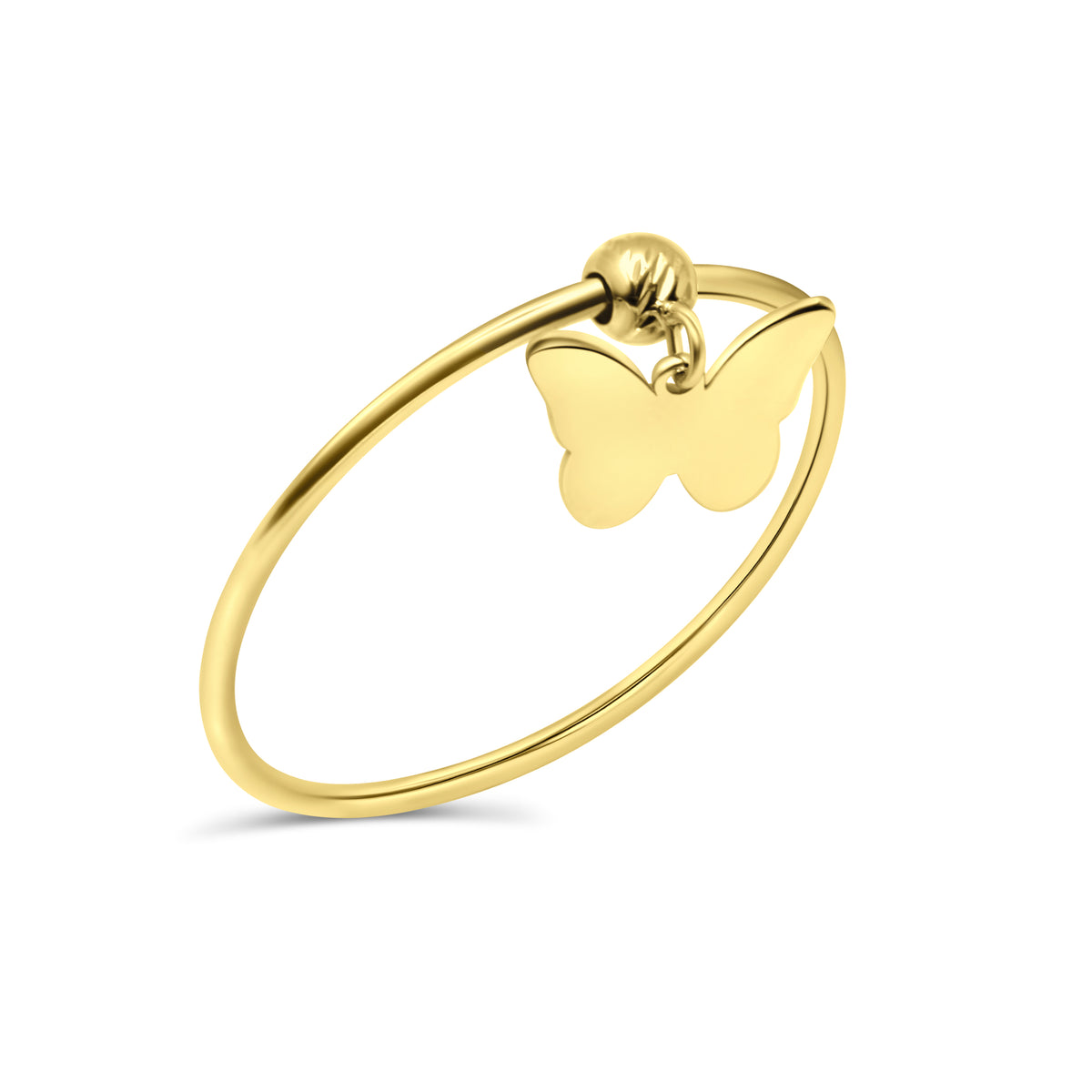 Dorika Butterfly Beauty 14k Solid Gold Ring