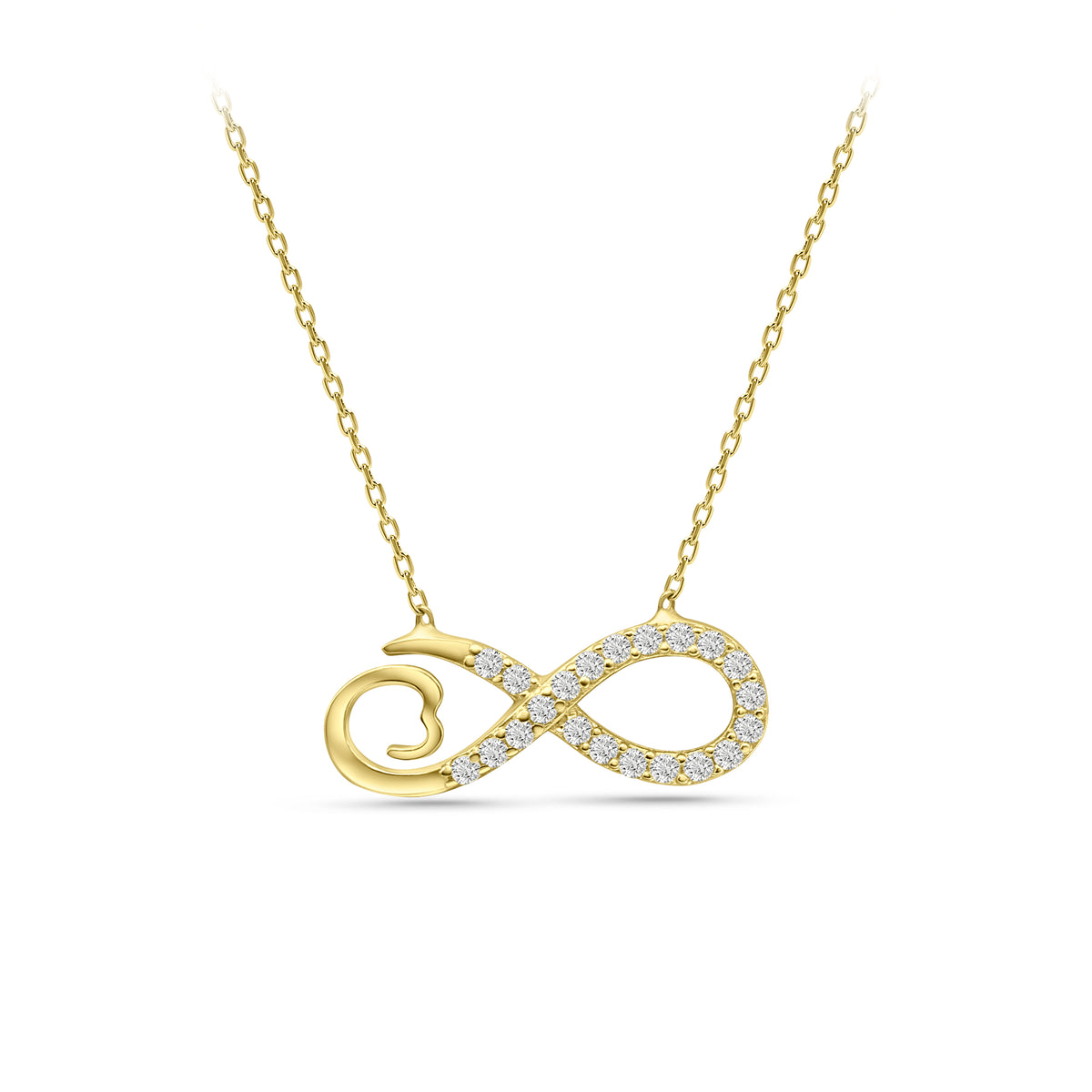 Eternal Infinity 14k Solid Gold Necklace