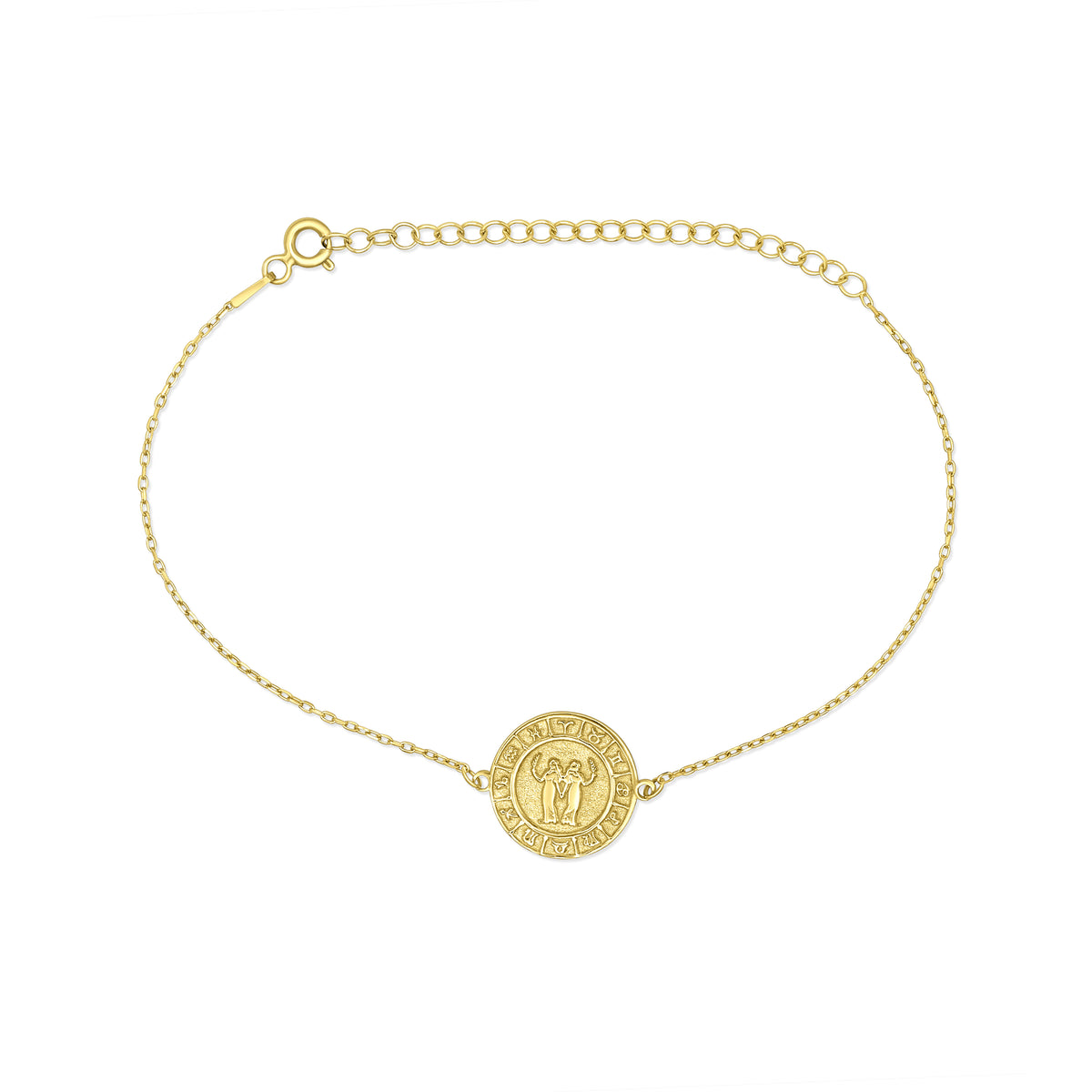 Gemini Zodiac 925k Sterling Silver Bracelet