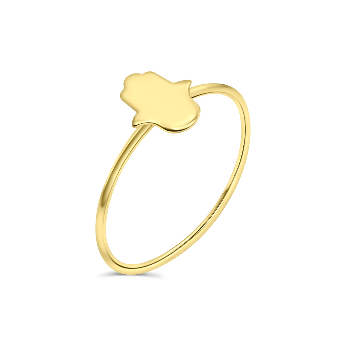 Hamsa Hands Happiness 14k Solid Gold Ring