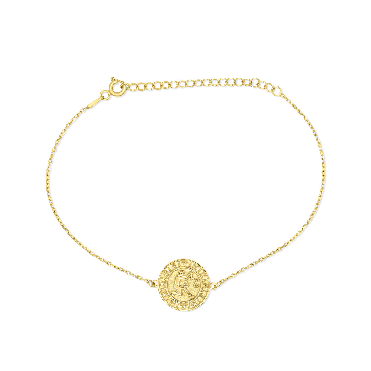 Libra Zodiac 925k Sterling Silver Bracelet