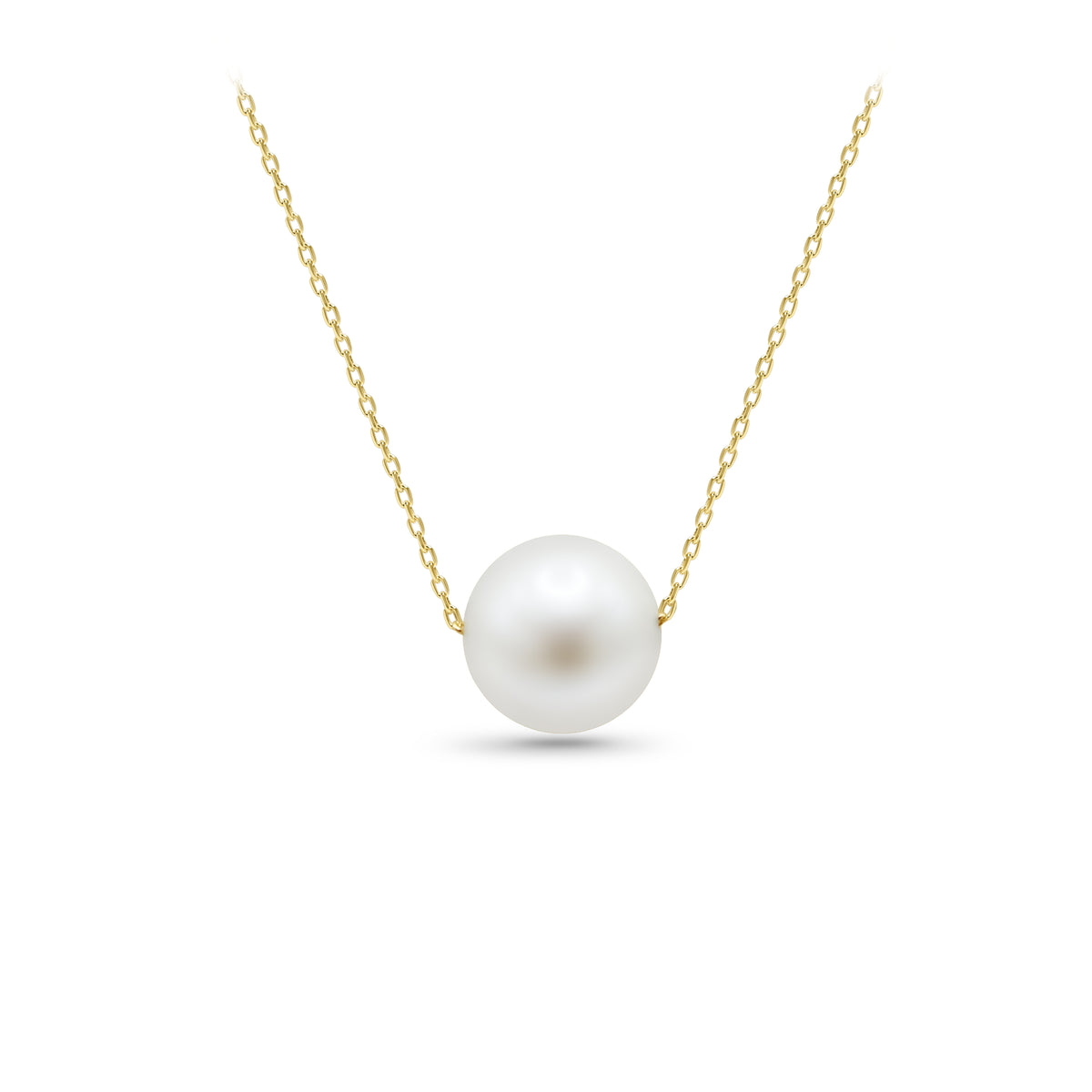 Pearl Elegance 14k Solid Gold Necklace