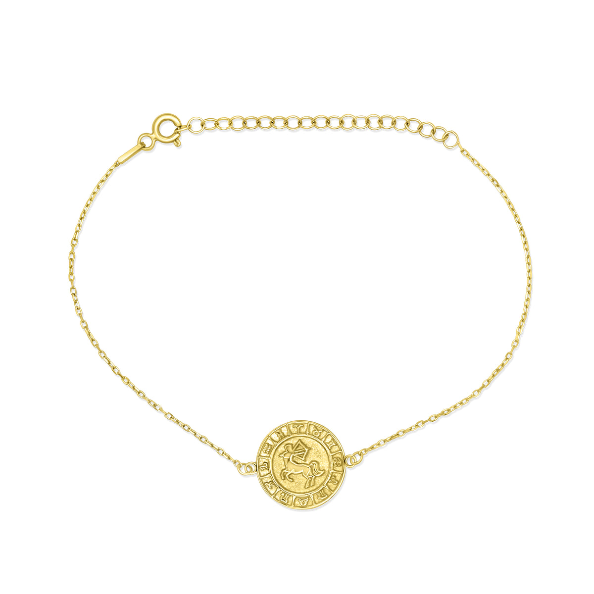 Sagittarius Zodiac 925k Sterling Silver Bracelet